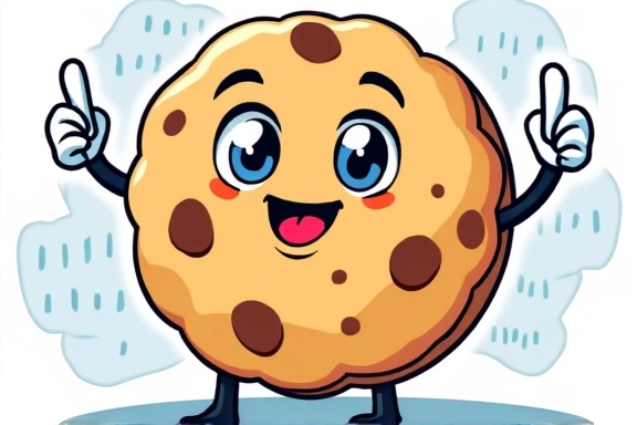 Illustrazione di un cookie digitale